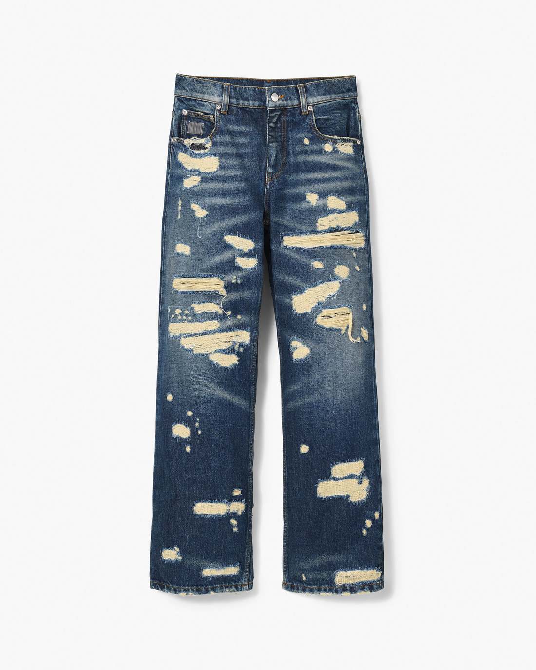 The Rip And Repair Straight Jean Punk Indigo - Marc Jacobs