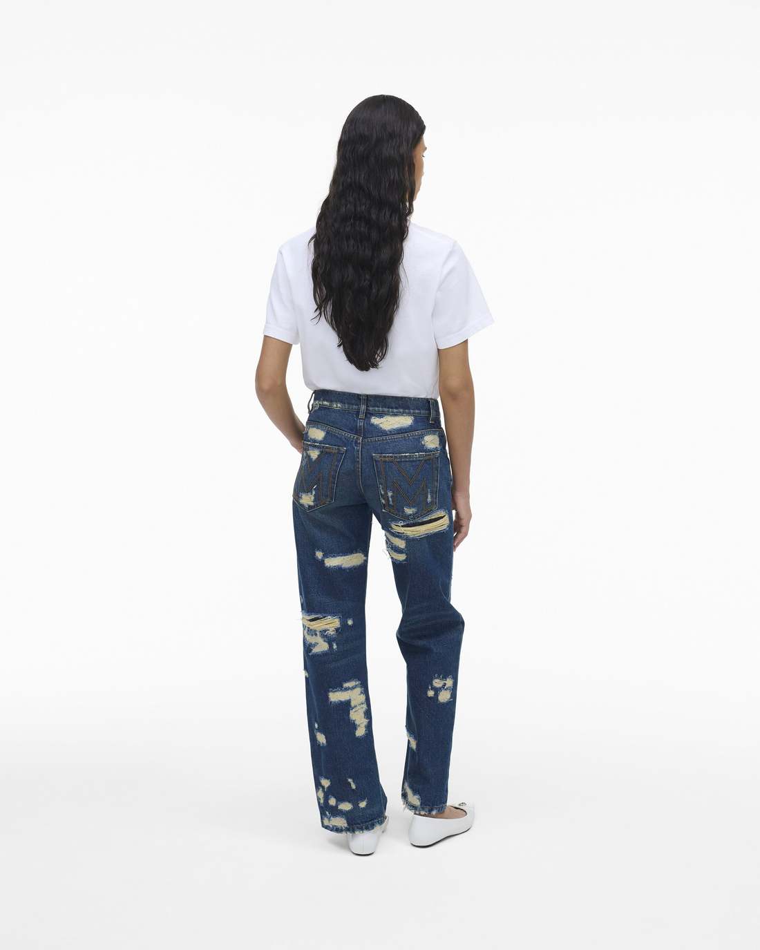 The Rip And Repair Straight Jean Punk Indigo - Marc Jacobs