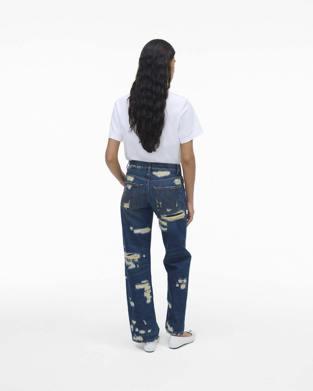The Rip And Repair Straight Jean Punk Indigo - Marc Jacobs