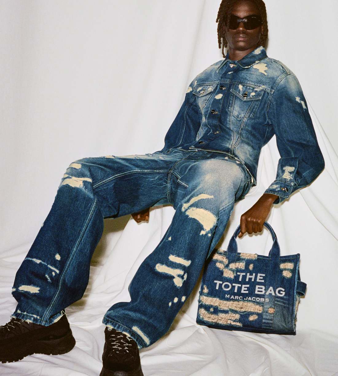 The Rip And Repair Straight Jean Punk Indigo - Marc Jacobs
