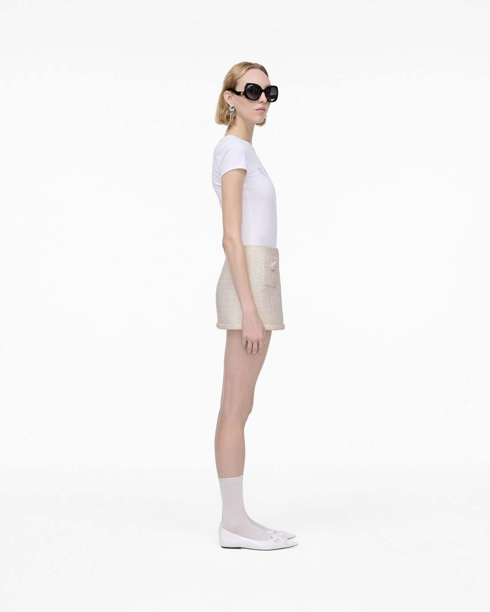 Tweed Mini Skirt Ivory - Marc Jacobs