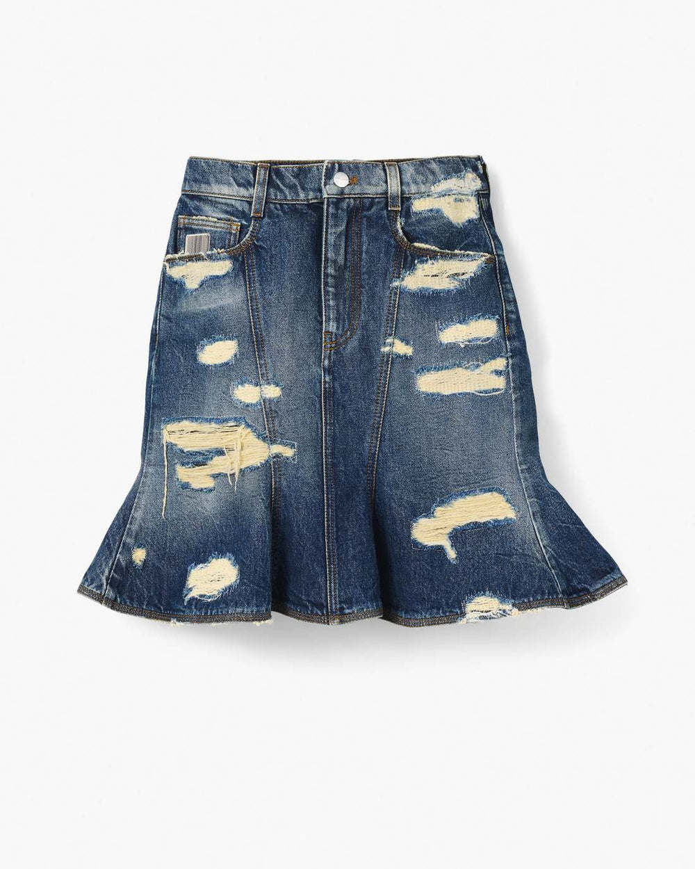 The Rip And Repair Fluted Mini Skirt Punk Indigo - Marc Jacobs