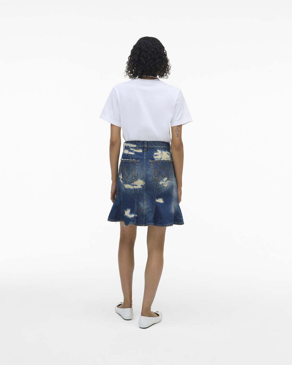 The Rip And Repair Fluted Mini Skirt Punk Indigo - Marc Jacobs