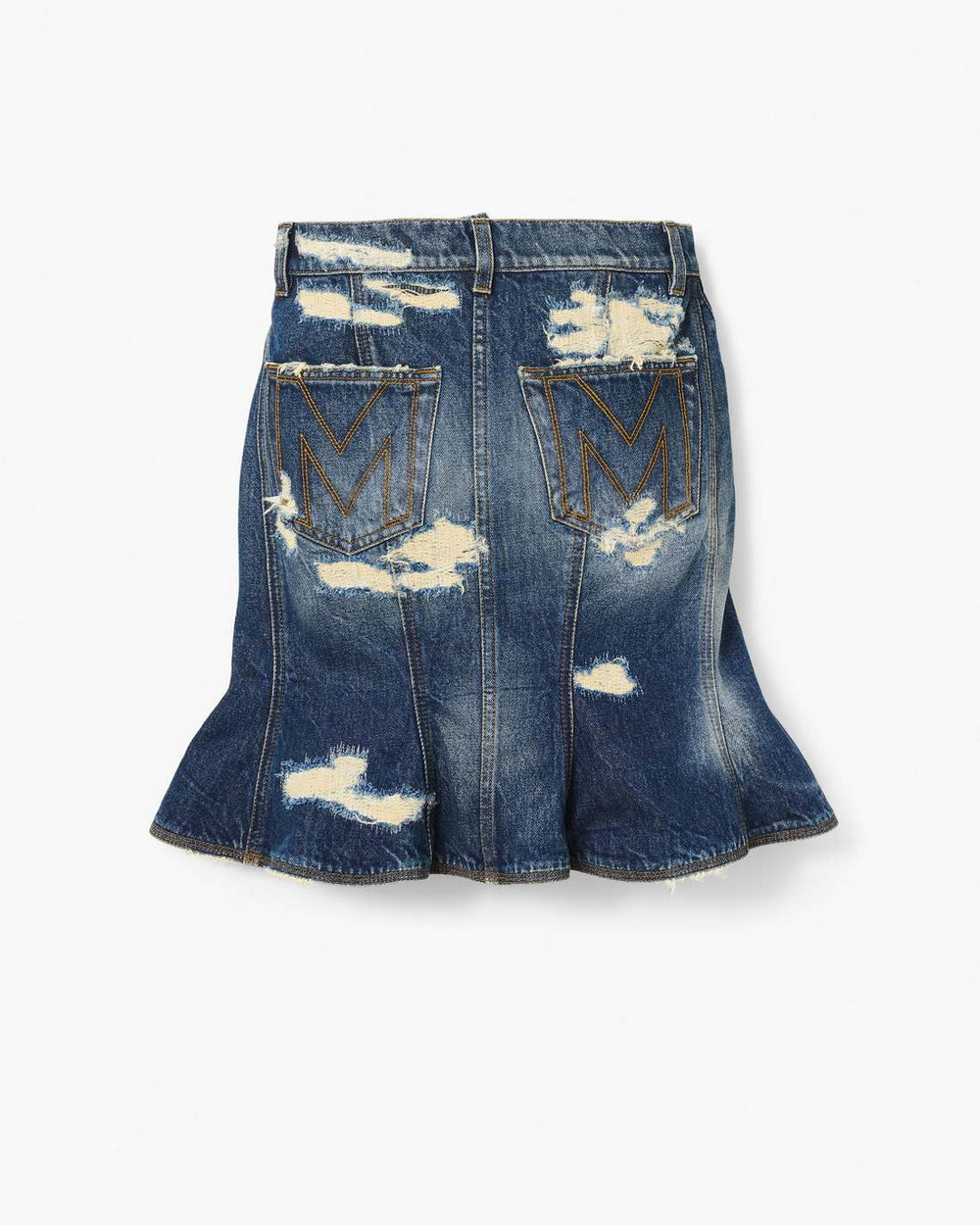 The Rip And Repair Fluted Mini Skirt Punk Indigo - Marc Jacobs