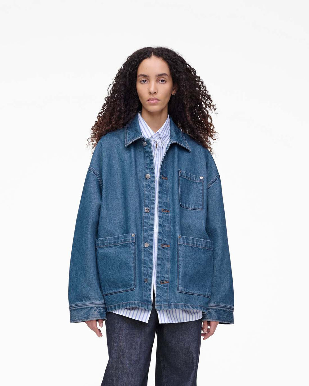 The A.P.C. X Marc Jacobs Denim Unisex Jacket Washed Indigo - Marc Jacobs
