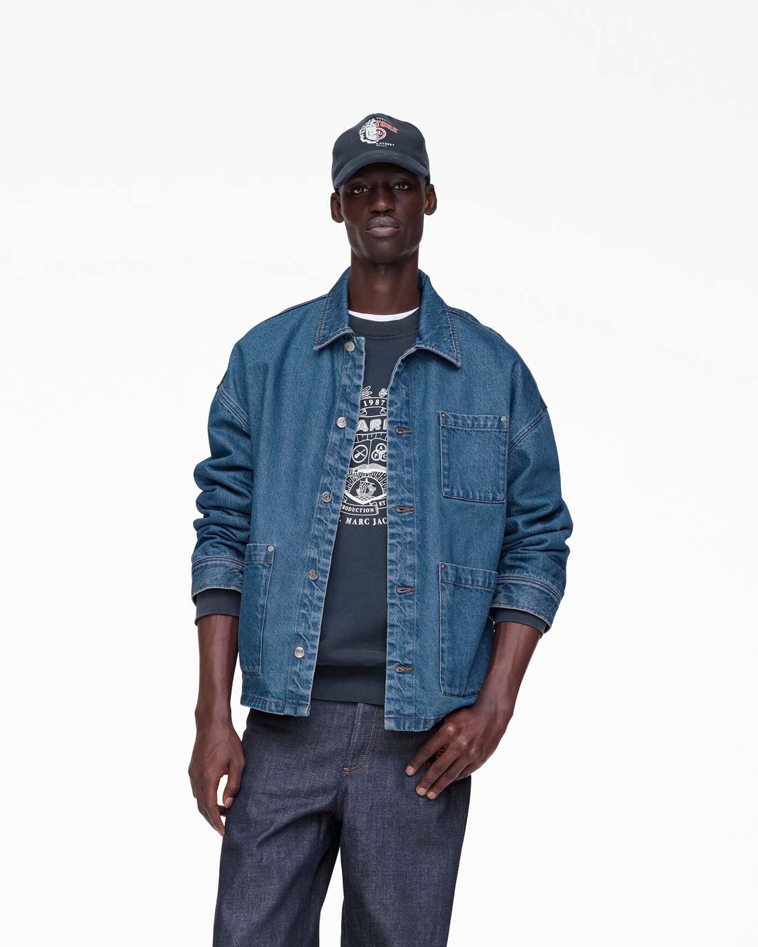 The A.P.C. X Marc Jacobs Denim Unisex Jacket Washed Indigo - Marc Jacobs