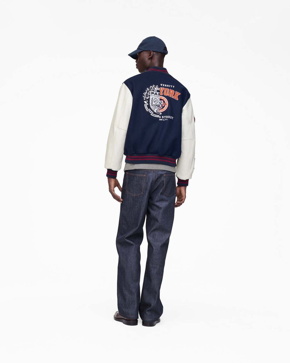 The A.P.C. X Marc Jacobs  Varsity Jacket Dark Navy/White - Marc Jacobs