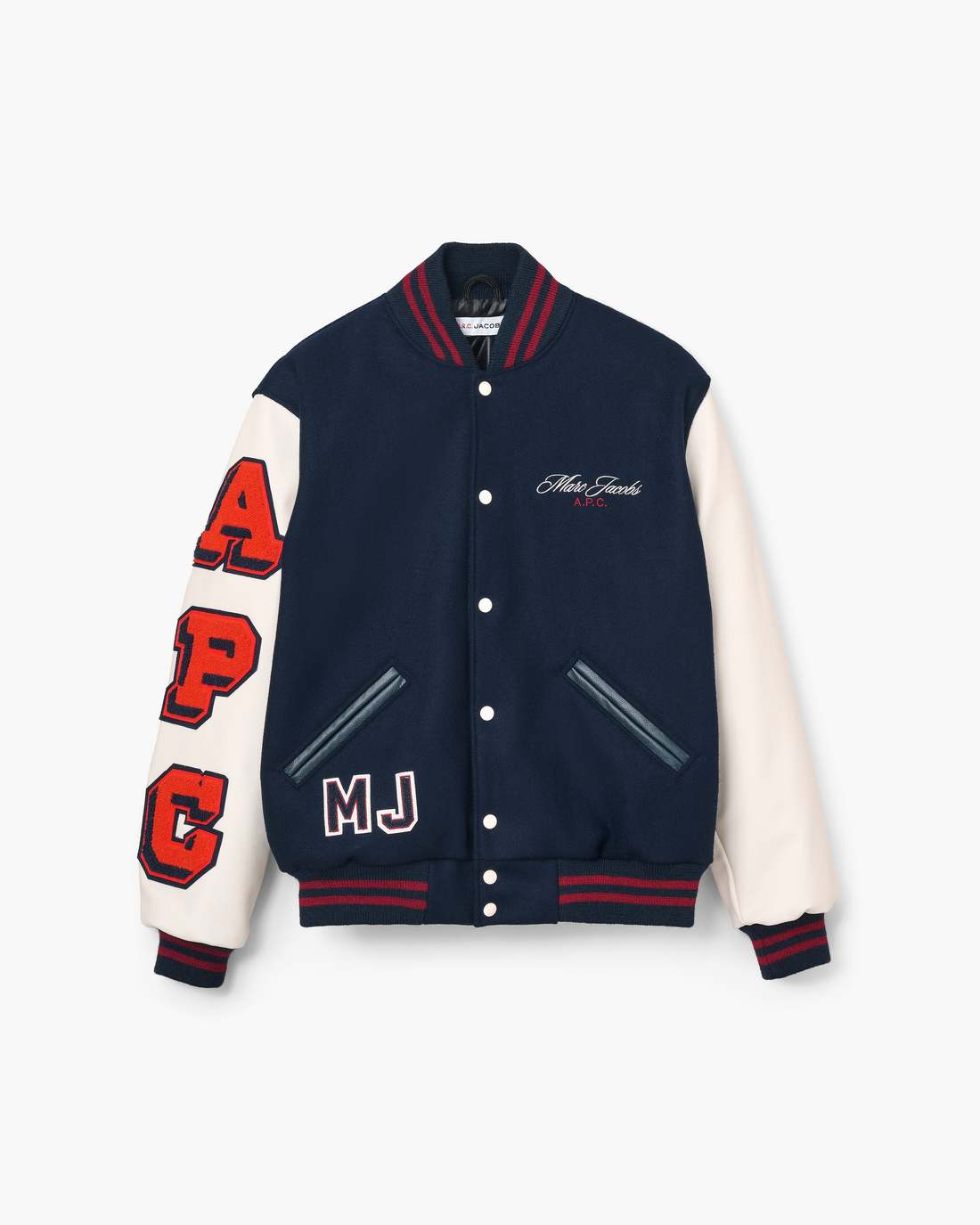 The A.P.C. X Marc Jacobs  Varsity Jacket Dark Navy/White - Marc Jacobs