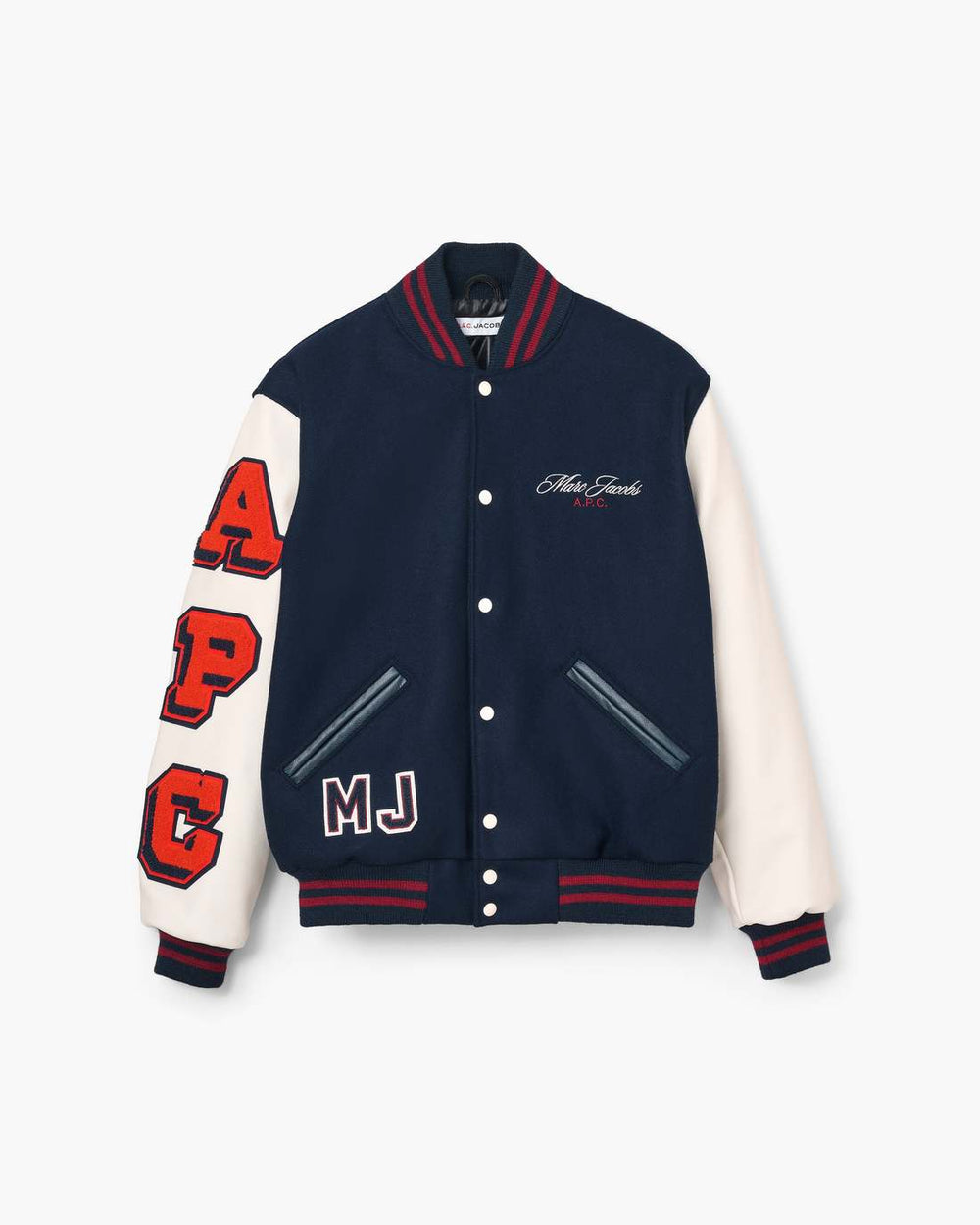 The A.P.C. X Marc Jacobs  Varsity Jacket Dark Navy/White - Marc Jacobs