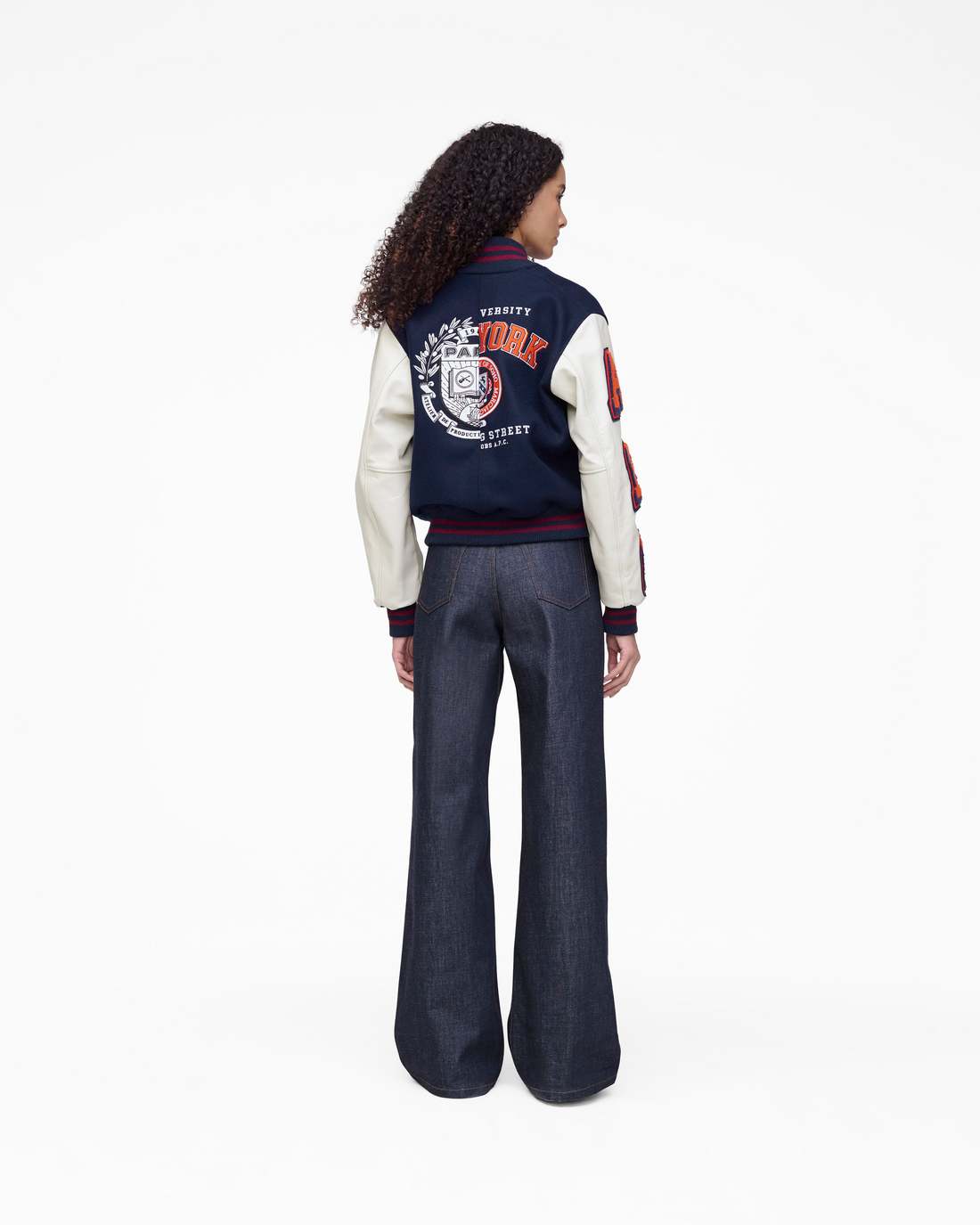 The A.P.C. X Marc Jacobs  Varsity Jacket Dark Navy/White - Marc Jacobs