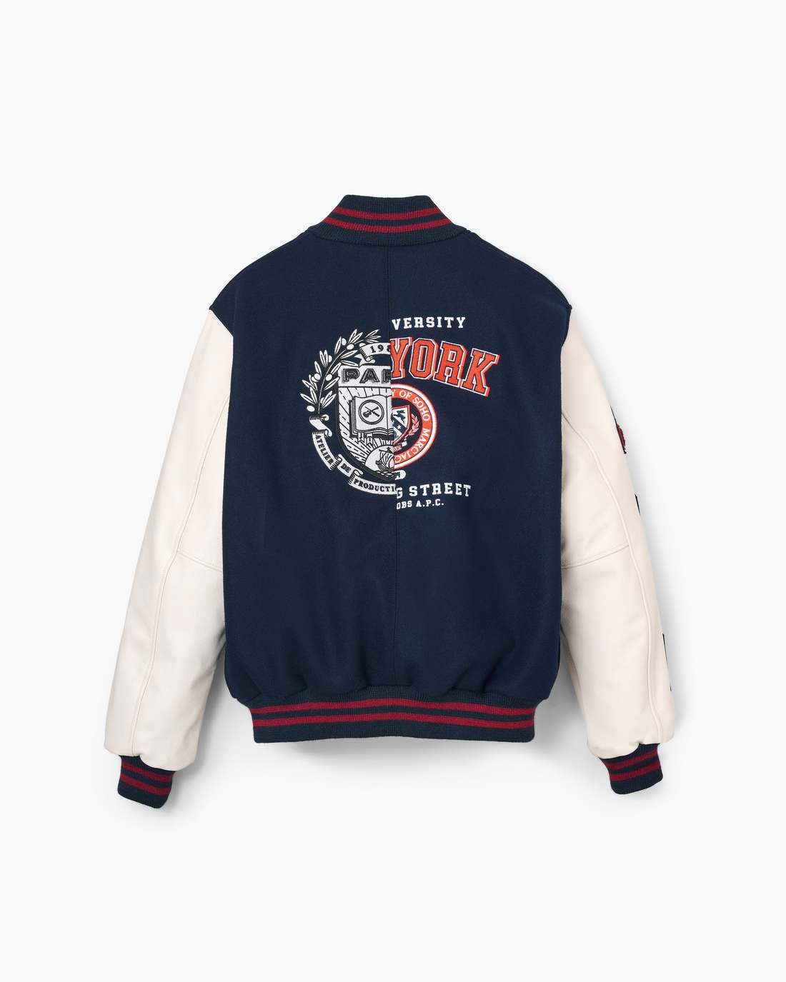 The A.P.C. X Marc Jacobs  Varsity Jacket Dark Navy/White - Marc Jacobs