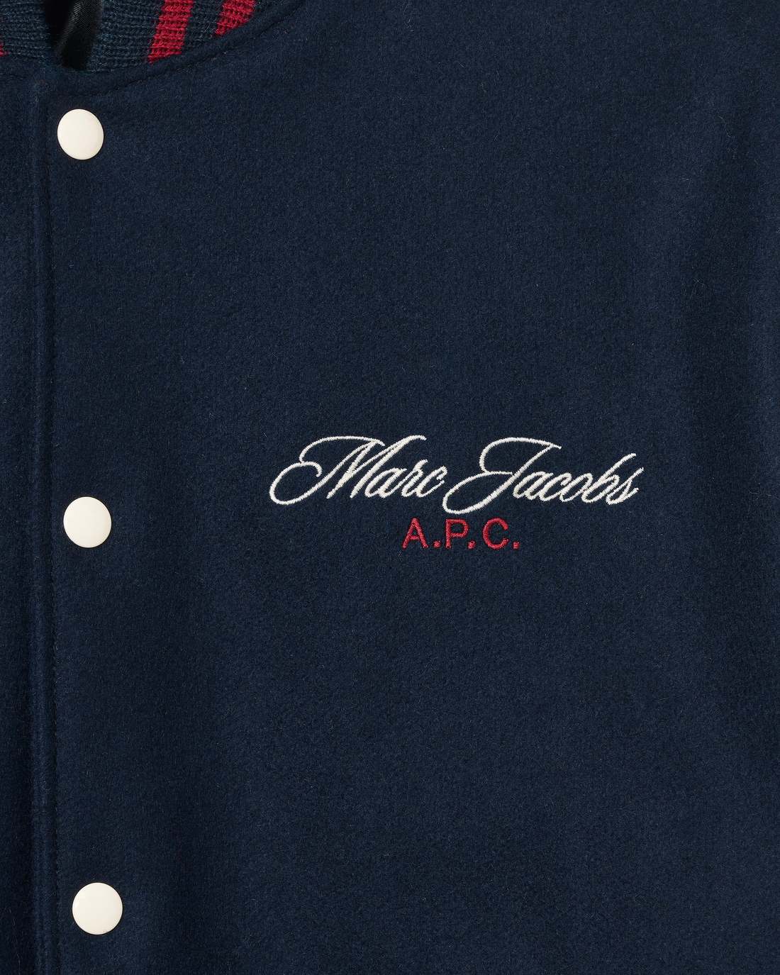 The A.P.C. X Marc Jacobs  Varsity Jacket Dark Navy/White - Marc Jacobs