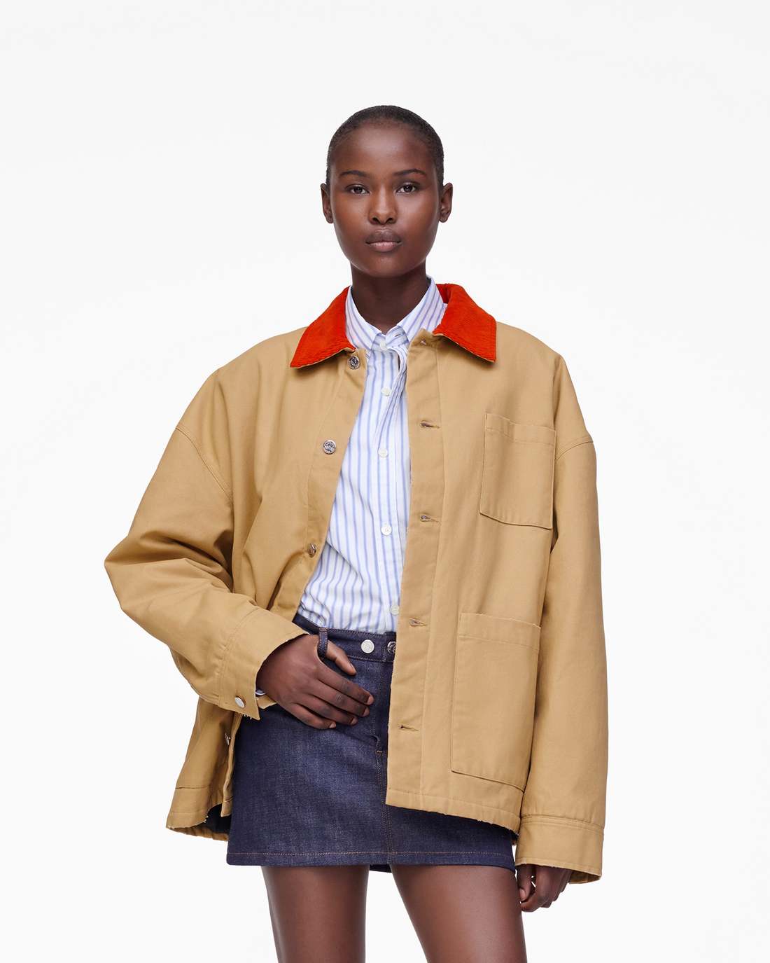 The A.P.C. X Marc Jacobs Stoned Canvas Unisex Jacket Camel - Marc Jacobs