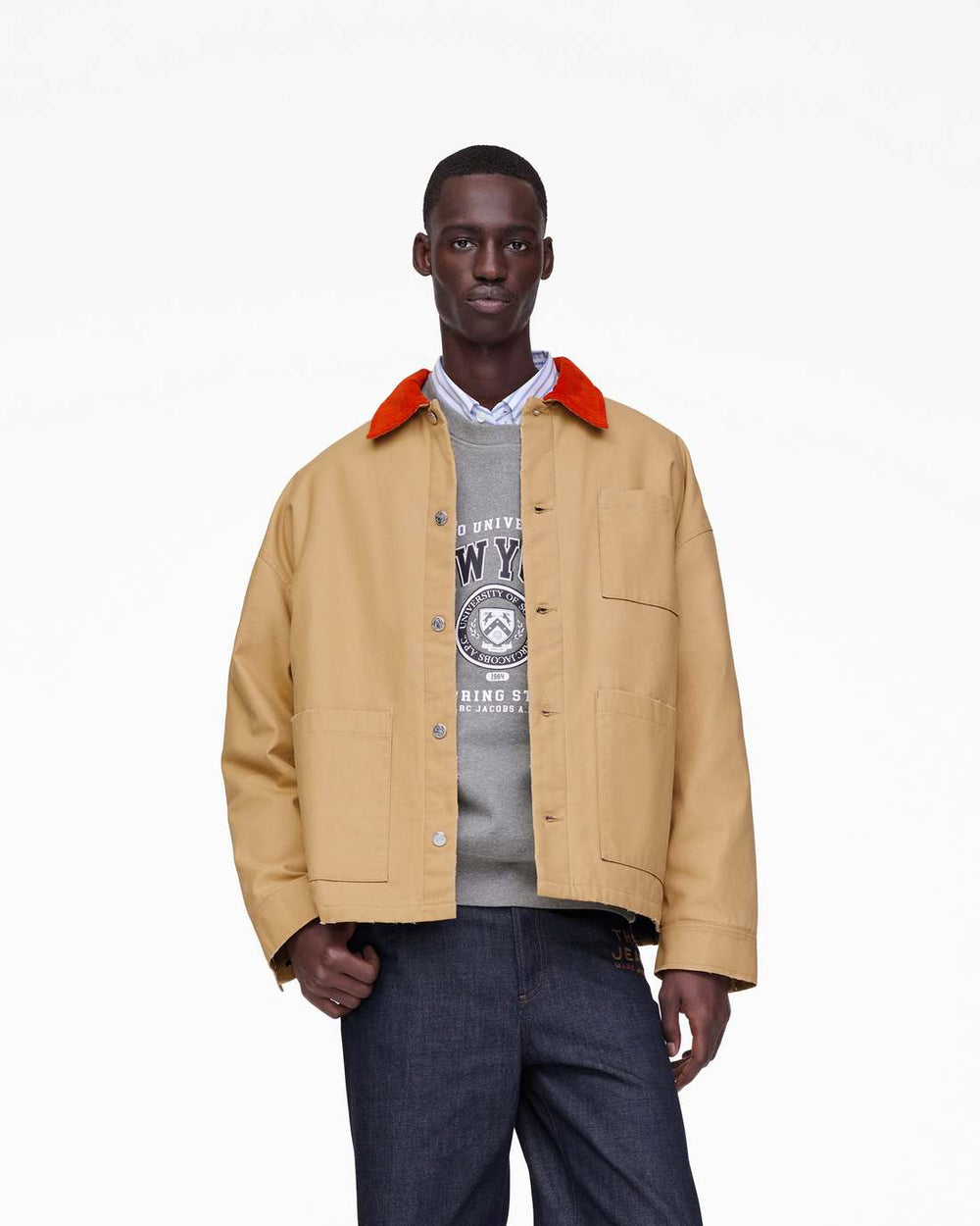 The A.P.C. X Marc Jacobs Stoned Canvas Unisex Jacket Camel - Marc Jacobs