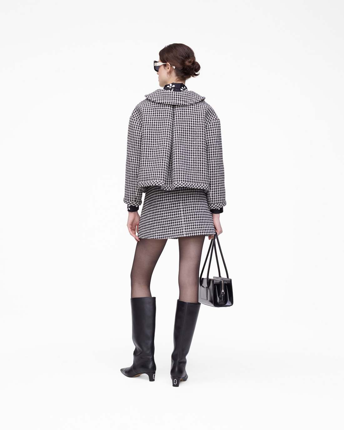 Gingham Tweed Jacket Black Multi - Marc Jacobs