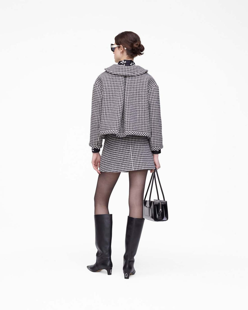 Gingham Tweed Jacket Black Multi - Marc Jacobs
