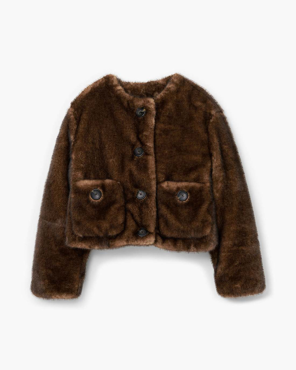 Teddy Cropped Jacket Ebony - Marc Jacobs