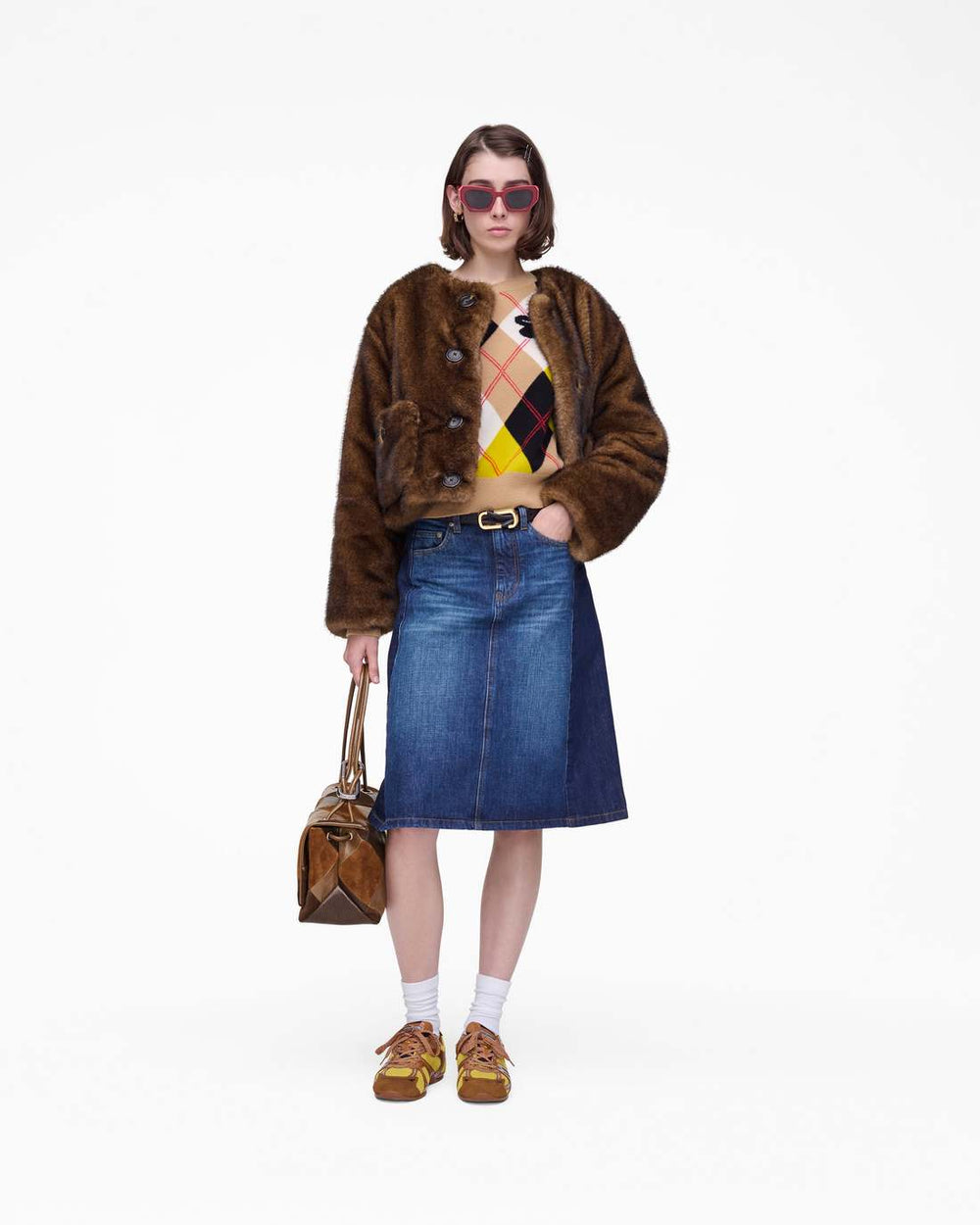 Teddy Cropped Jacket Ebony - Marc Jacobs