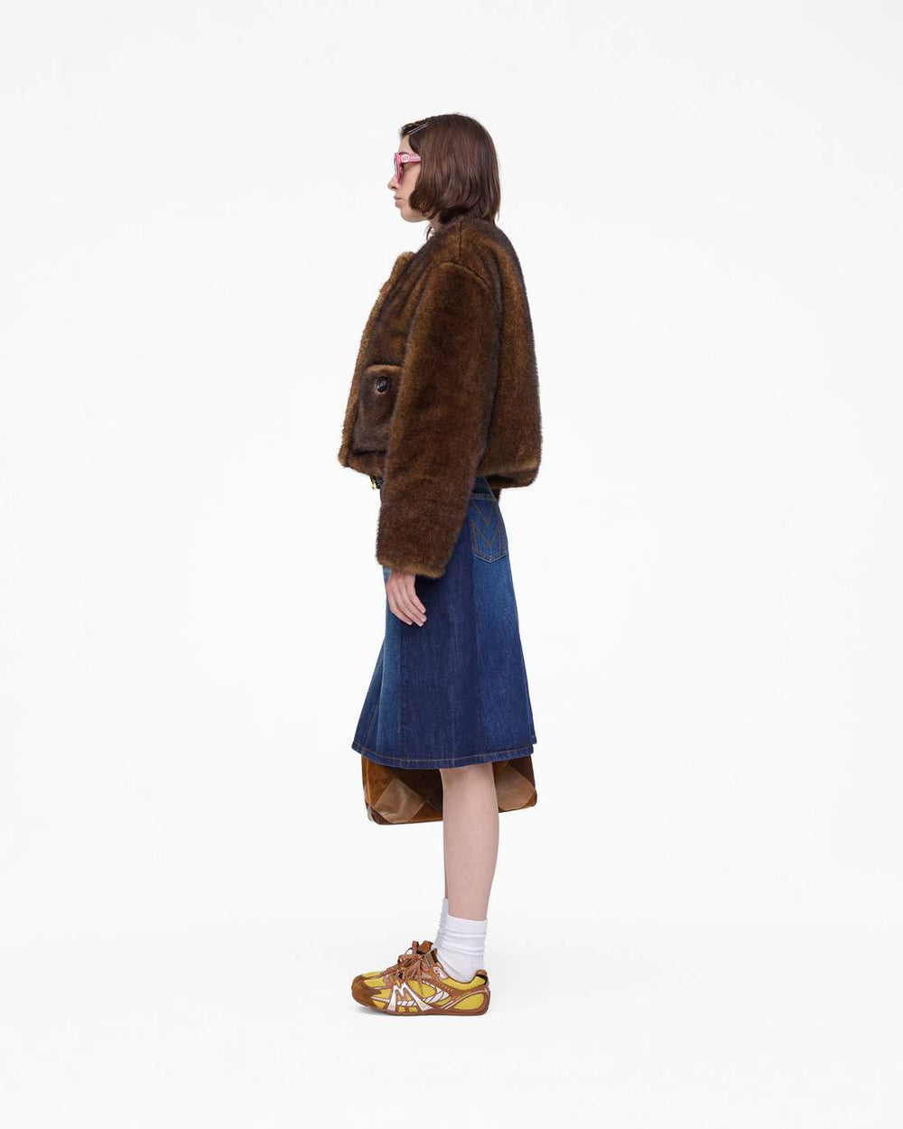 Teddy Cropped Jacket Ebony - Marc Jacobs