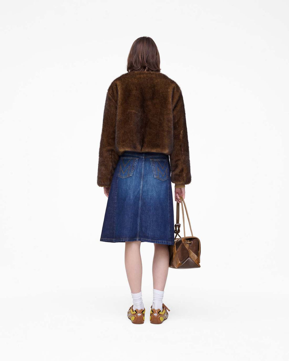 Teddy Cropped Jacket Ebony - Marc Jacobs
