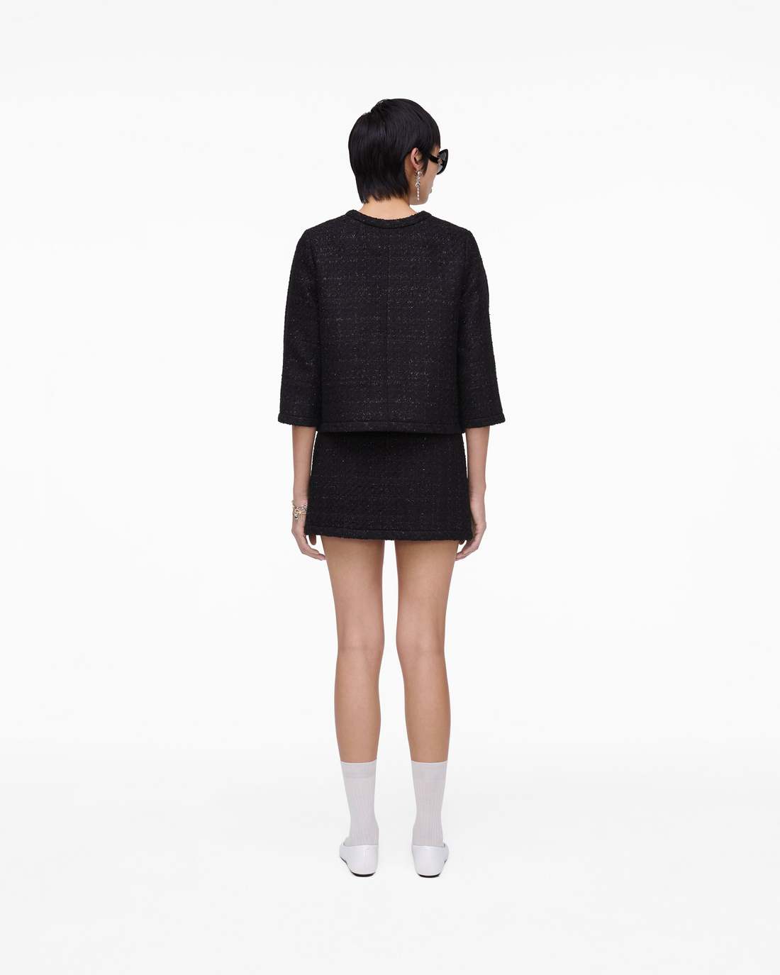 Tweed Backwards Lady Jacket Black - Marc Jacobs