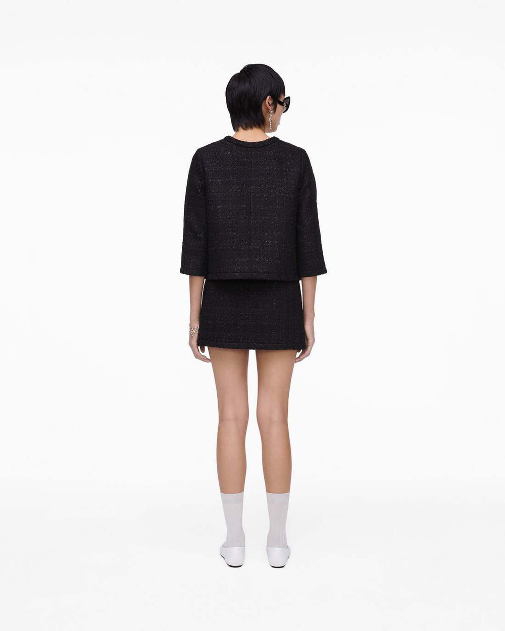 Tweed Backwards Lady Jacket Black - Marc Jacobs
