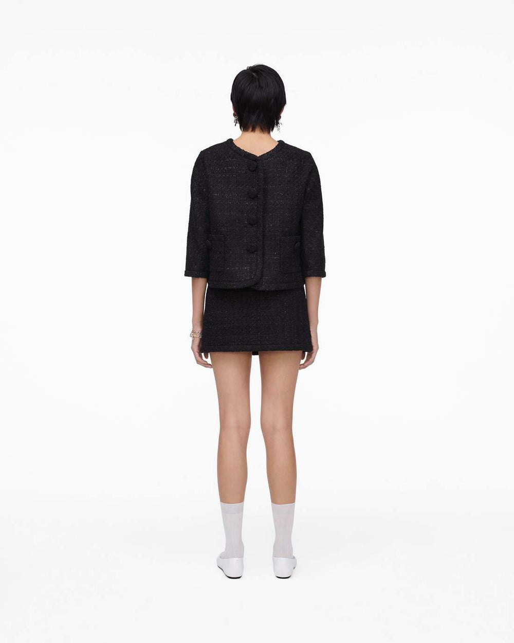 Tweed Backwards Lady Jacket Black - Marc Jacobs