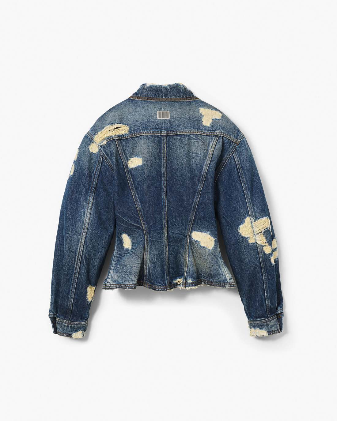 The Rip And Repair Fluted Denim Jacket Punk Indigo - Marc Jacobs