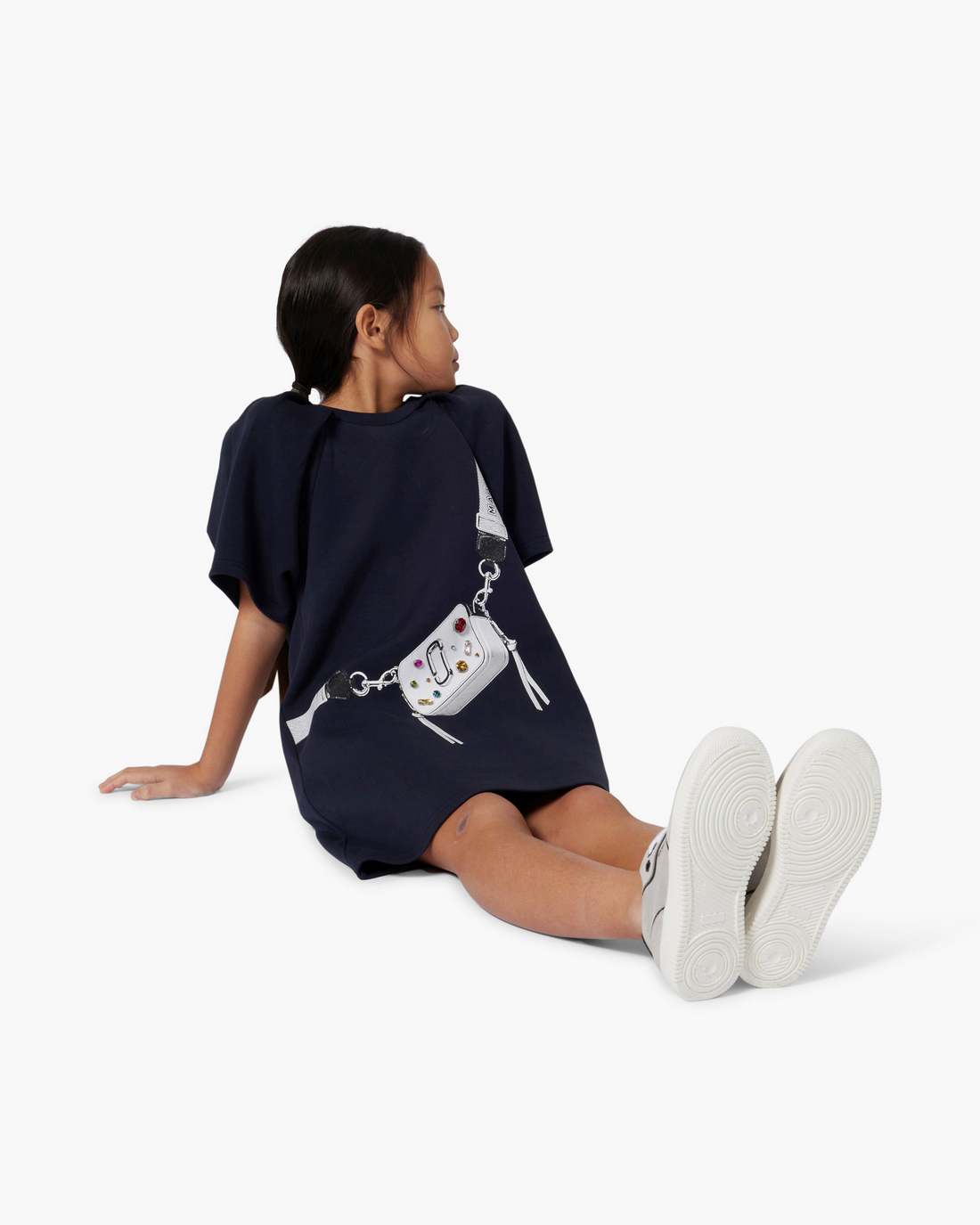 The Trompe Loeil Snapshot Dress Navy - Marc Jacobs