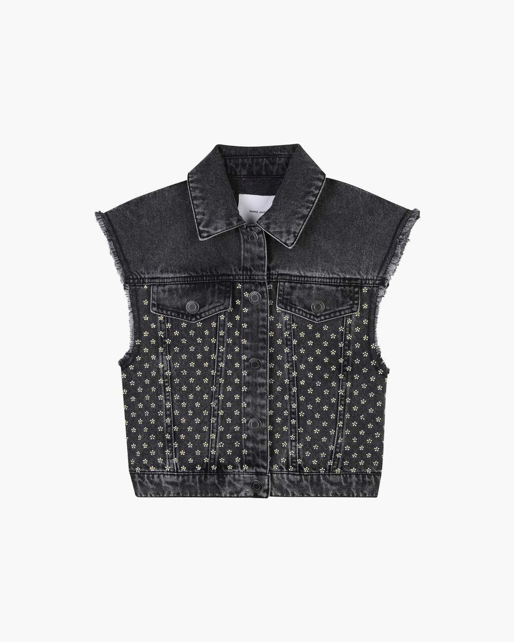 The Crystal Daisy Denim Vest Black - Marc Jacobs