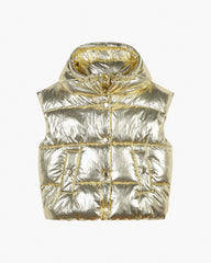 The Metallic Puffer Vest Gold - Marc Jacobs