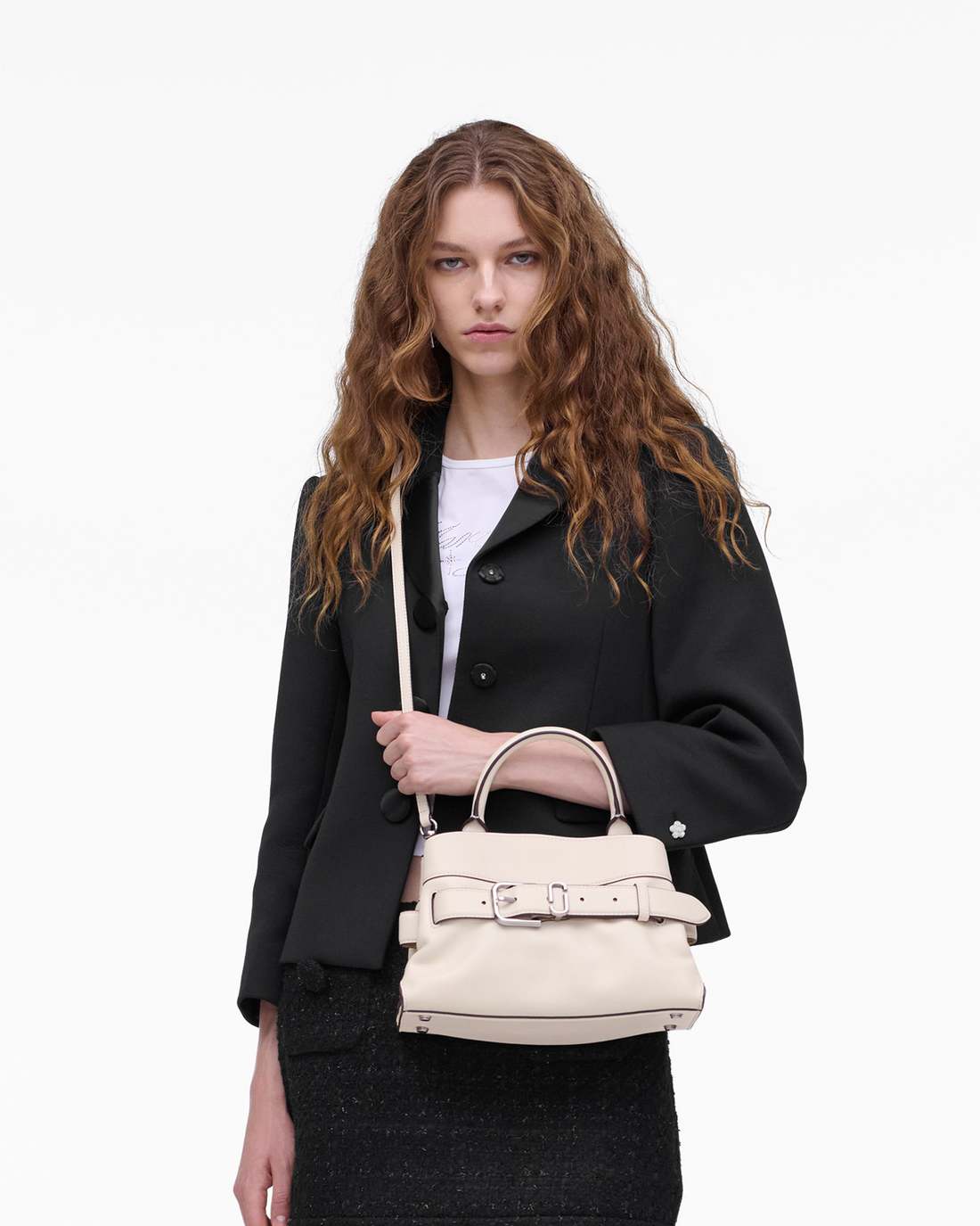 The Dakota Small Satchel Cloud White - Marc Jacobs