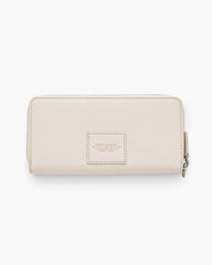 The Leather Continental Wallet Cotton - Marc Jacobs